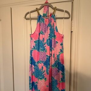 Lilly Pulitzer Pink and Blue Floral Maxi NWT size M